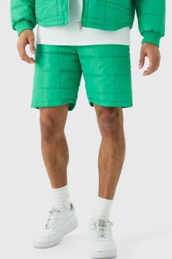 boohooMAN Square Quilted Toggle Waist Shorts | UK| Sets & Co-Ords