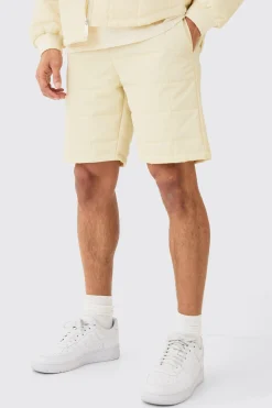 boohooMAN Square Quilted Toggle Waist Shorts | UK| Sets & Co-Ords