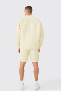 boohooMAN Square Quilted Toggle Waist Shorts | UK| Sets & Co-Ords