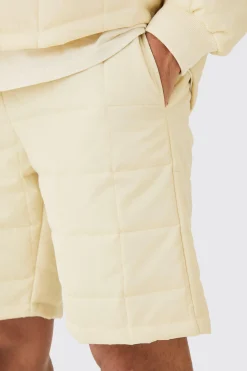boohooMAN Square Quilted Toggle Waist Shorts | UK| Sets & Co-Ords