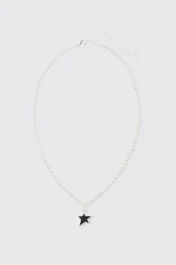 boohooMAN Star Pendant Chain Necklace | UK| Jewellery & Watches