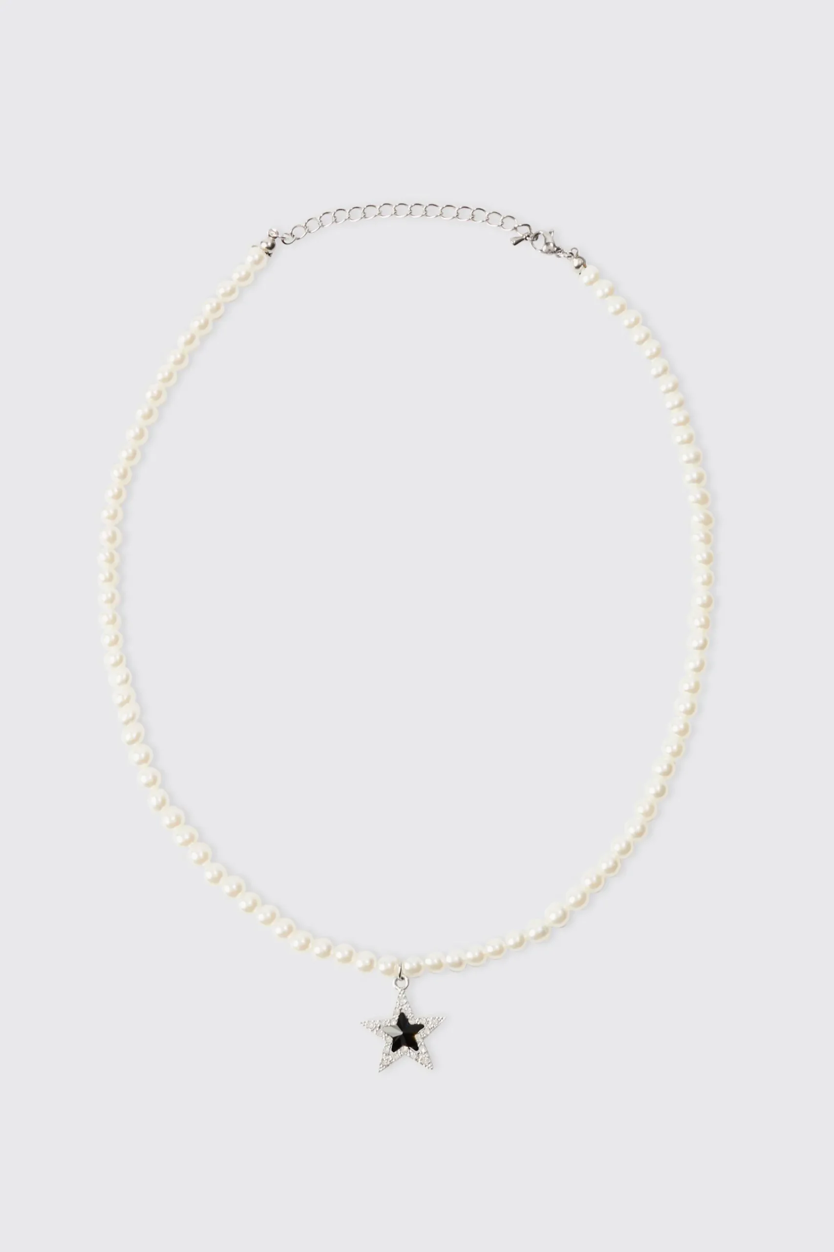 boohooMAN Star Pendant Pearl Necklace | UK| Jewellery & Watches