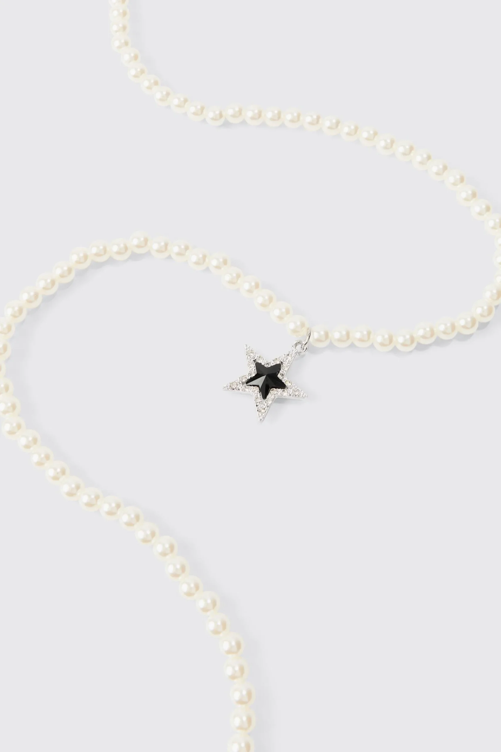 boohooMAN Star Pendant Pearl Necklace | UK| Jewellery & Watches