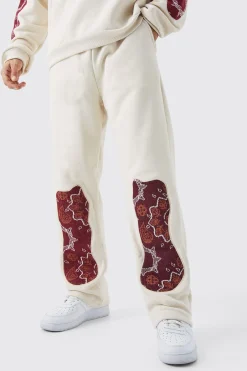 boohooMAN Straight Fit Tapestry Jogger | UK| Joggers