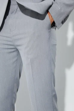 boohooMAN Straight Fit Trouser With Front Split Hem | UK| Suits & Tailoring