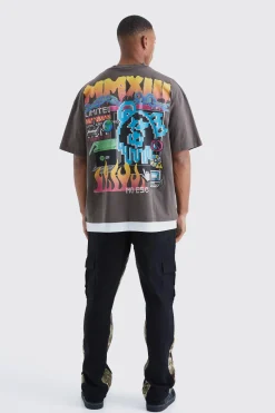 boohooMAN Straight Leg Camo Gusset Cargo Trouser | UK| Trousers