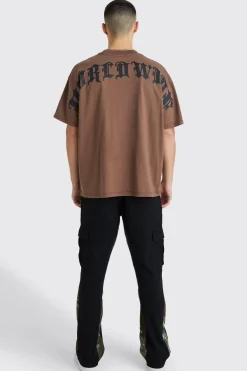 boohooMAN Straight Leg Camo Gusset Cargo Trouser | UK| Trousers