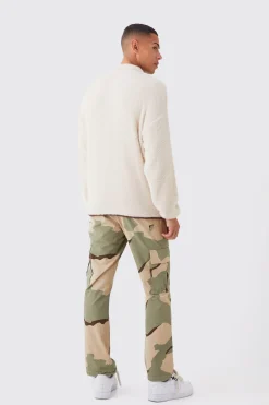 boohooMAN Straight Leg Camo Trouser | UK| Trousers