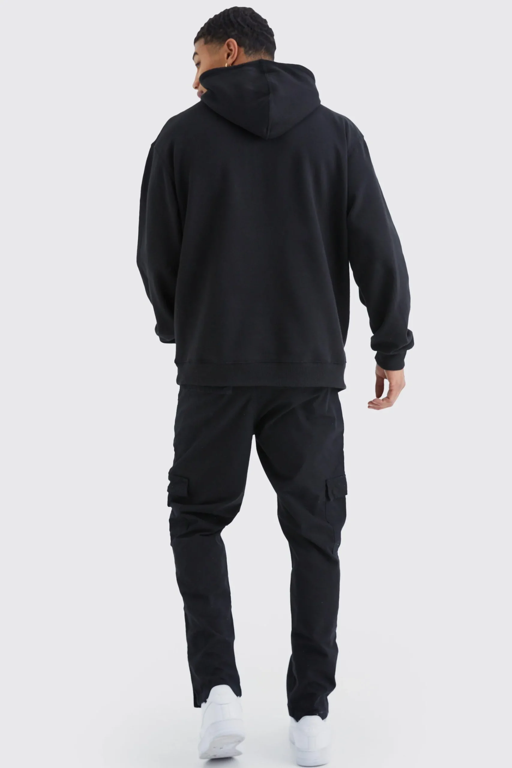 boohooMAN Straight Leg Cargo Popper Hem Ripstop Branded Trouser | UK| Trousers|Cargos