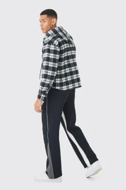 boohooMAN Straight Leg Contrast Stitch Gusset Jogger | UK| Trousers|Joggers