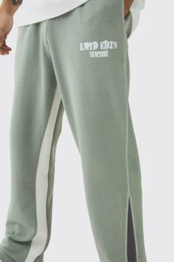 boohooMAN Straight Leg Contrast Stitch Loopback Gusset Jogger | UK| Trousers|Joggers