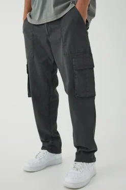 boohooMAN Straight Leg Cotton Cargo Chino Trousers | UK| Trousers