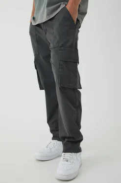 boohooMAN Straight Leg Cotton Cargo Chino Trousers | UK| Trousers