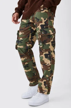 boohooMAN Straight Leg 3d Cargo Camo Ripstop Trouser | UK| Trousers|Cargos