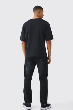 boohooMAN Straight Leg Distressed Ripped Knee Jeans | UK| Trousers|Jeans