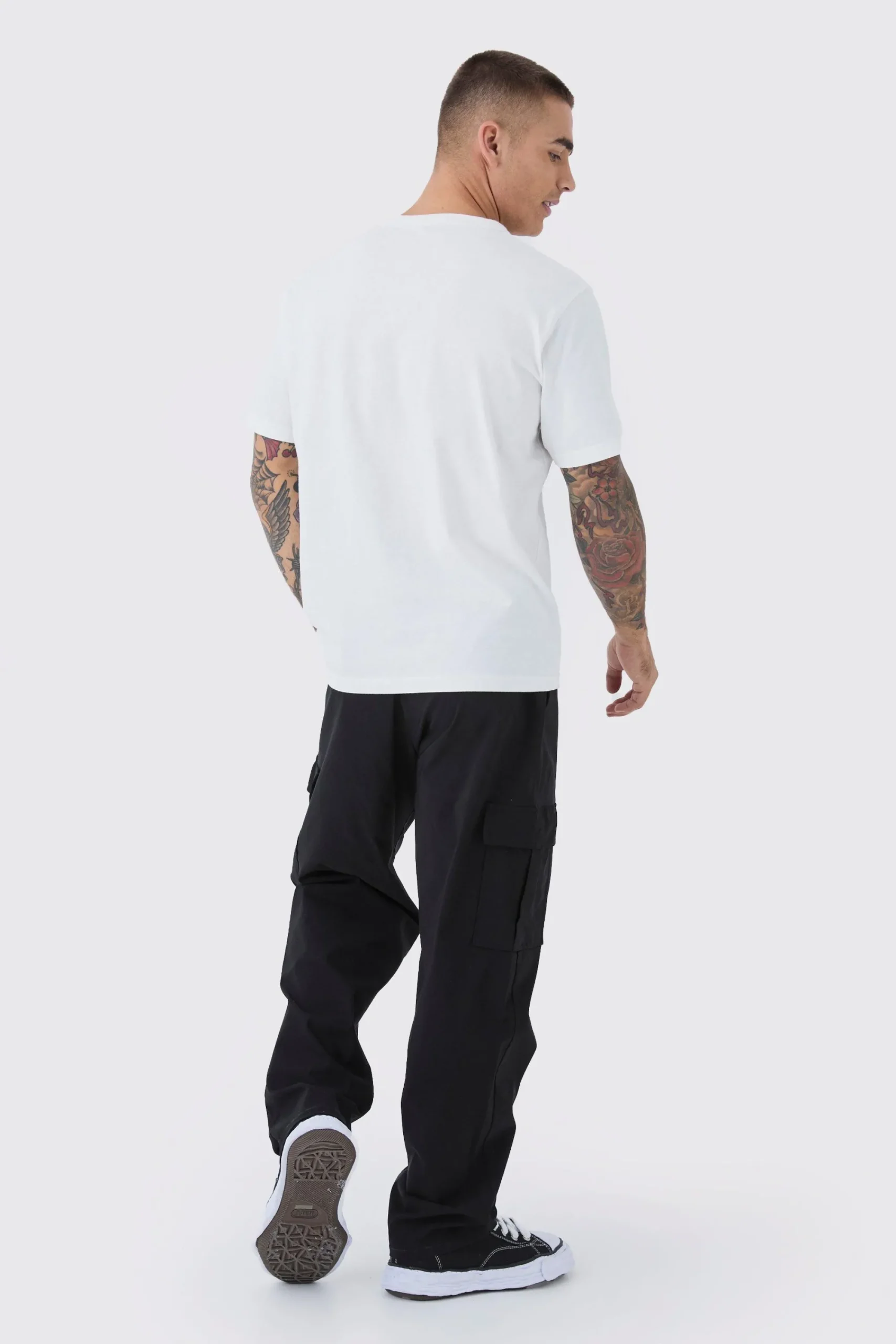 boohooMAN Straight Leg Elasticated Waist Bengaline Cargo Trouser | UK| Trousers|Cargos