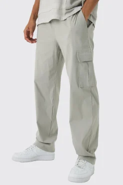 boohooMAN Straight Leg Elasticated Waist Bengaline Cargo Trouser | UK| Trousers|Cargos