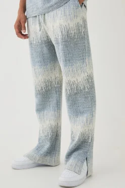 boohooMAN Straight Leg Jacquard Jogger | UK| Trousers|Joggers