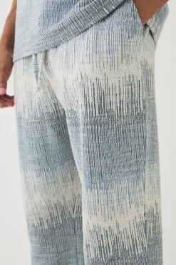 boohooMAN Straight Leg Jacquard Jogger | UK| Trousers|Joggers