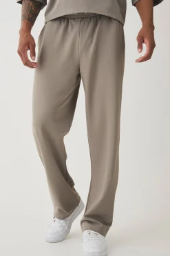 boohooMAN Straight Leg Jersey Twill Jogger | UK| Trousers|Joggers