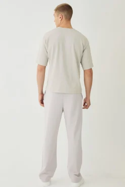 boohooMAN Straight Leg Jersey Twill Jogger | UK| Trousers|Joggers