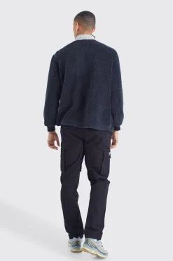 boohooMAN Straight Leg Multi Cargo Trouser With Woven Tab | UK| Trousers|Cargos