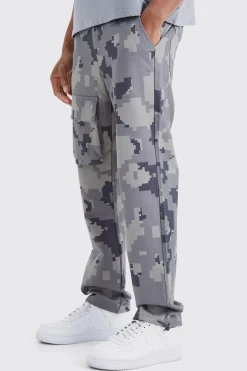boohooMAN Straight Leg Pixel Camo Cargo Pocket Trouser | UK| Trousers|Cargos