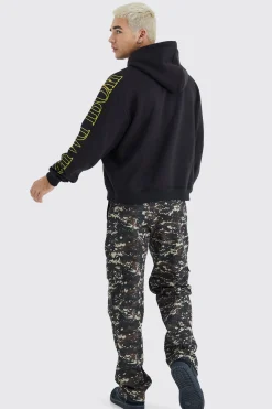 boohooMAN Straight Leg Pixilated Camo Trouser | UK| Trousers