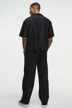 boohooMAN Straight Leg Pleated Elasticated Waist Trouser | UK| Trousers