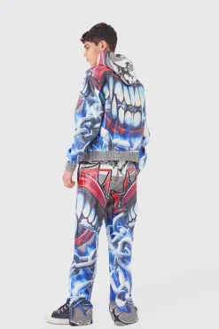 boohooMAN Straight Leg Printed Pu Trousers | UK| Trousers