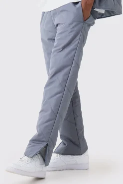 boohooMAN Straight Leg Quilted Trouser | UK| Trousers