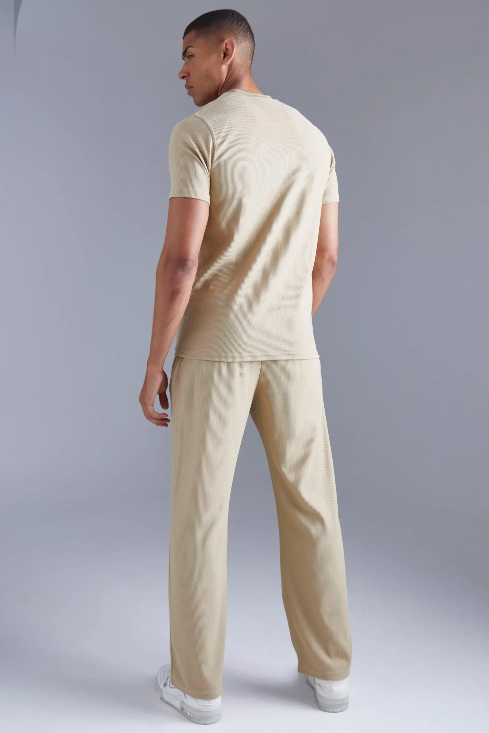 boohooMAN Straight Leg Ribbed Jogger | UK| Joggers