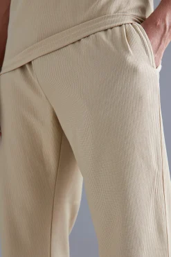 boohooMAN Straight Leg Ribbed Jogger | UK| Joggers