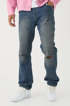boohooMAN Straight Leg Ripped Knee Jeans | UK| Trousers|Jeans
