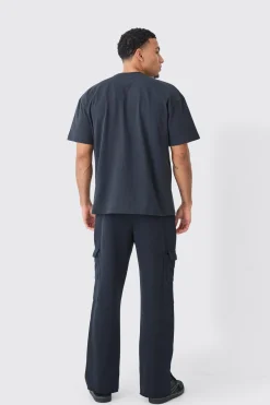 boohooMAN Straight Split Hem Heavy Distressed Applique Joggers | UK| Joggers