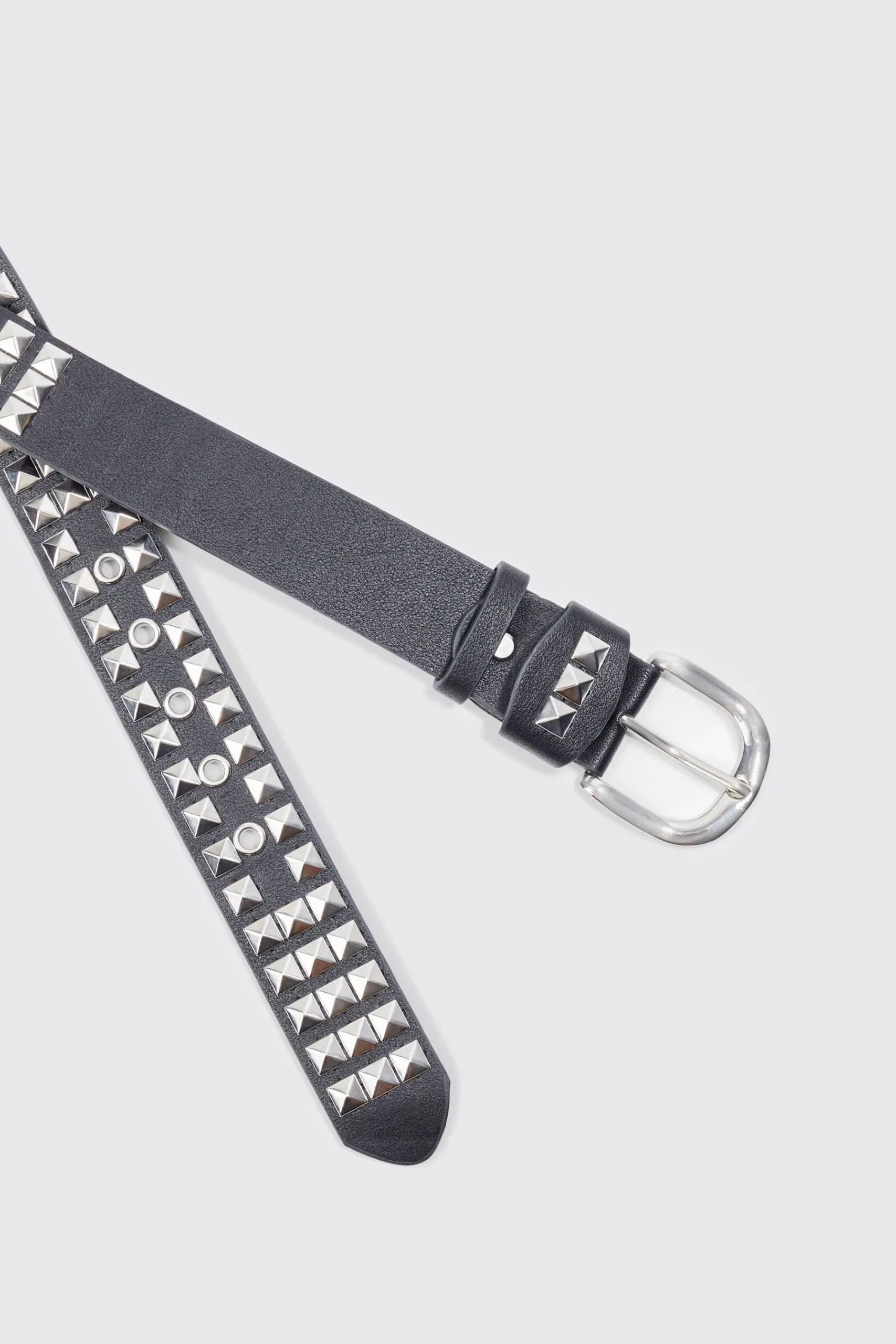 boohooMAN Studded Faux Leather Belt | UK| Belts