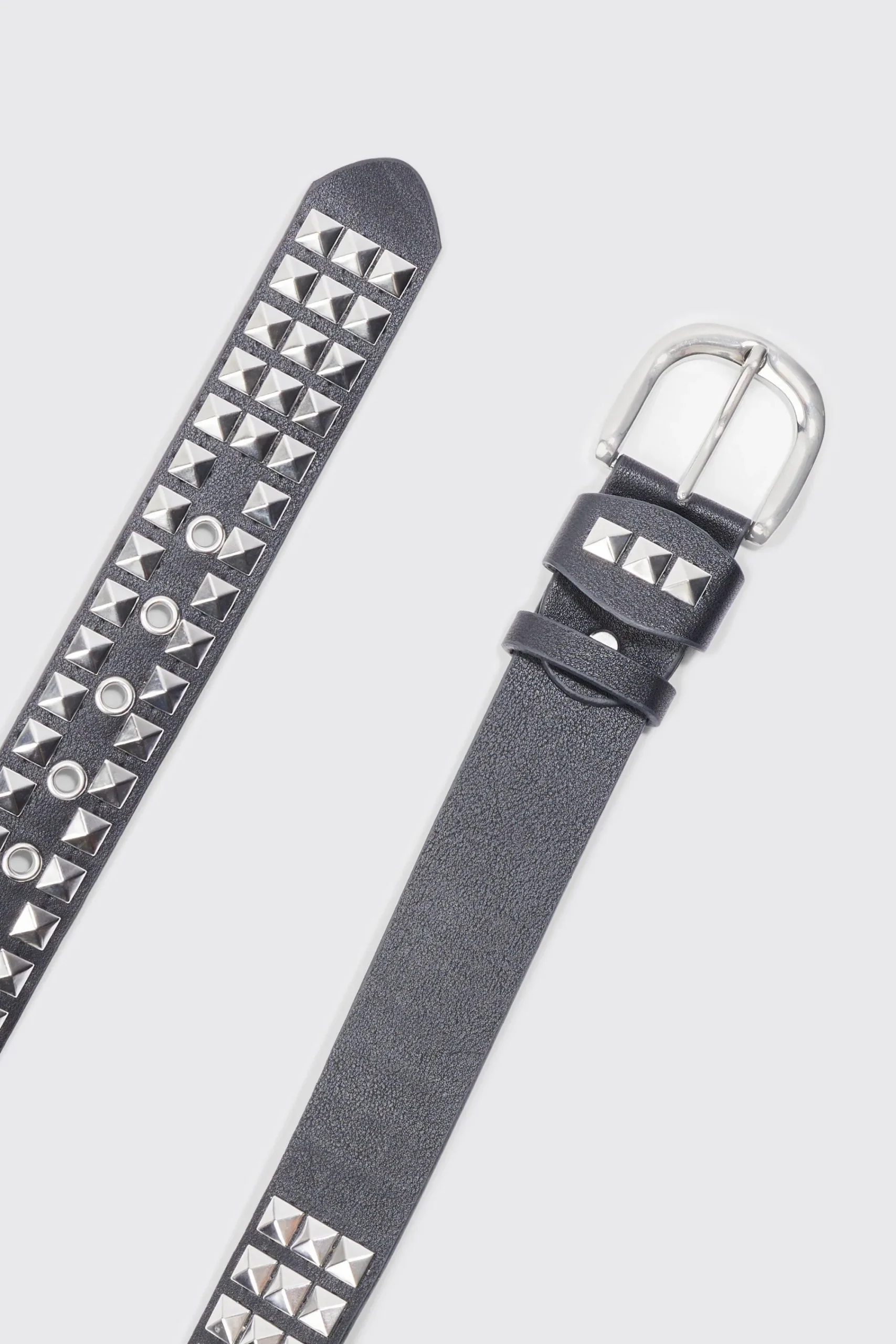 boohooMAN Studded Faux Leather Belt | UK| Belts