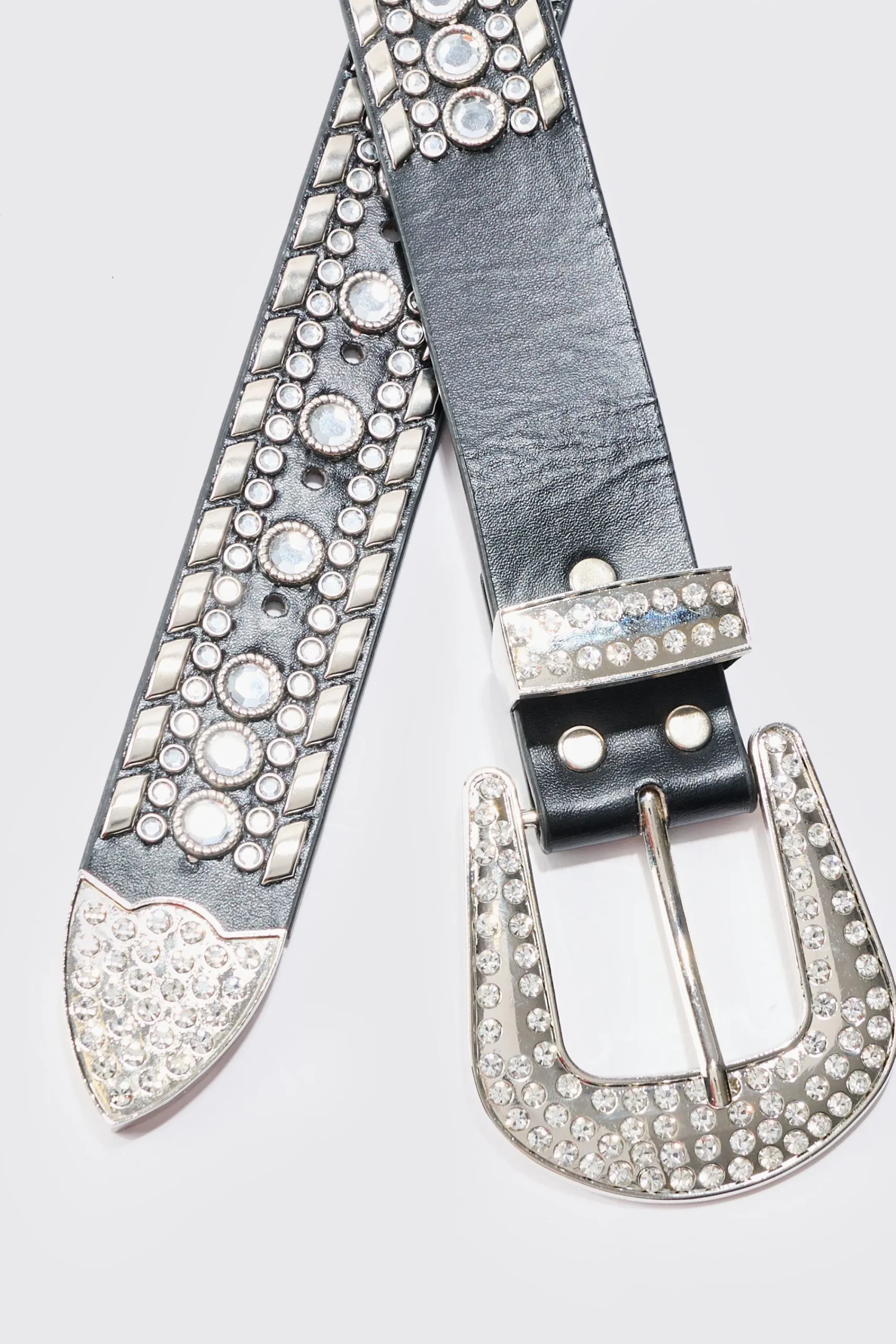 boohooMAN Studded Western Belt In | UK| Belts