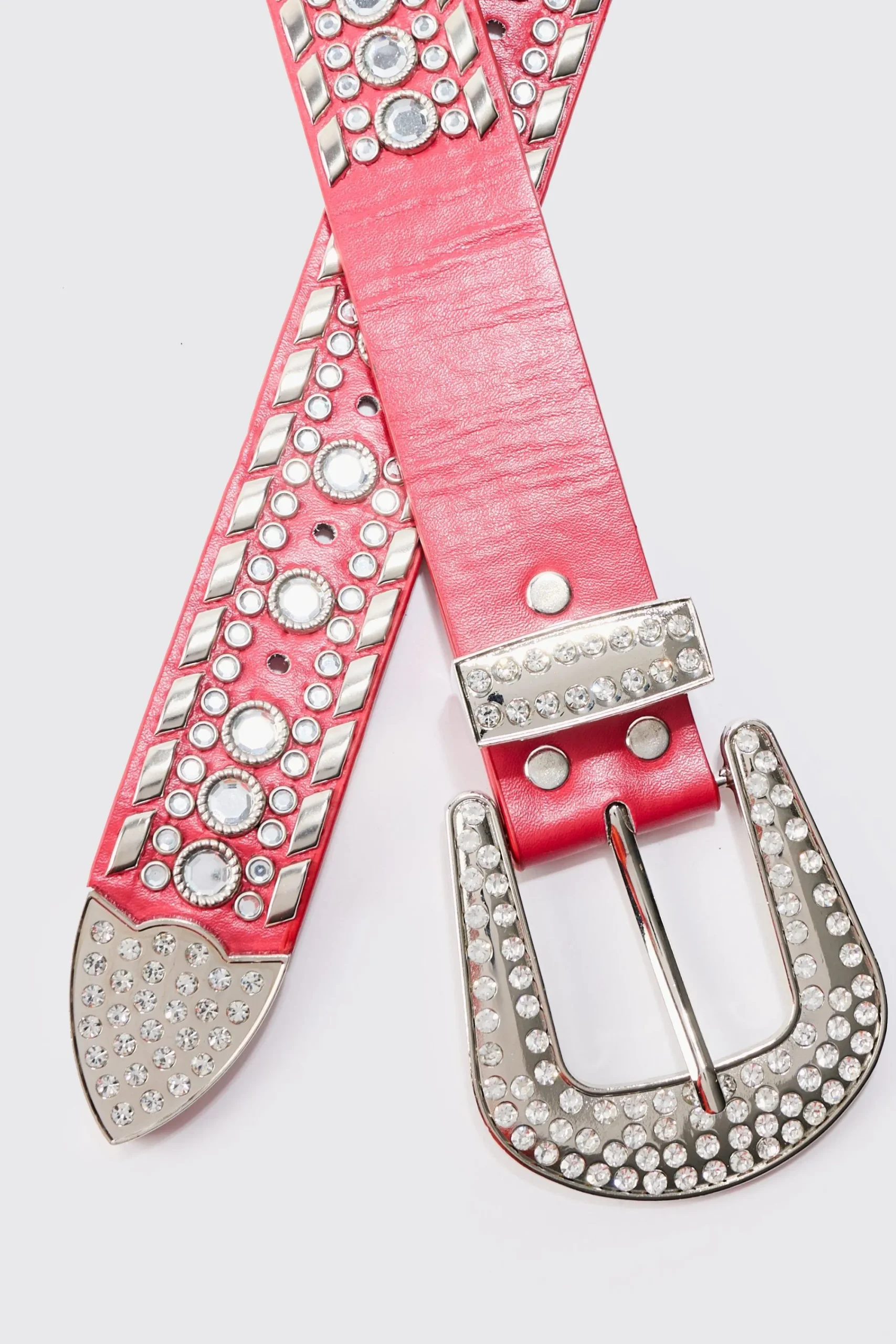 boohooMAN Studded Western Belt In | UK| Belts