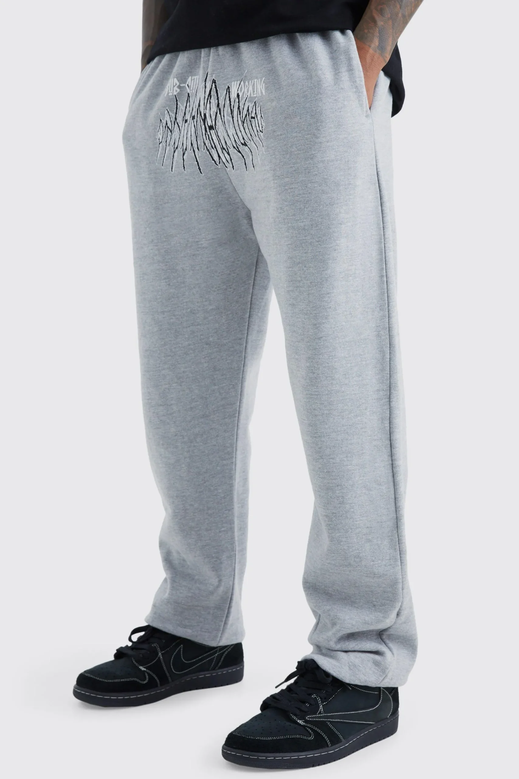boohooMAN Sub City Graphic Jogger | UK| Trousers|Joggers
