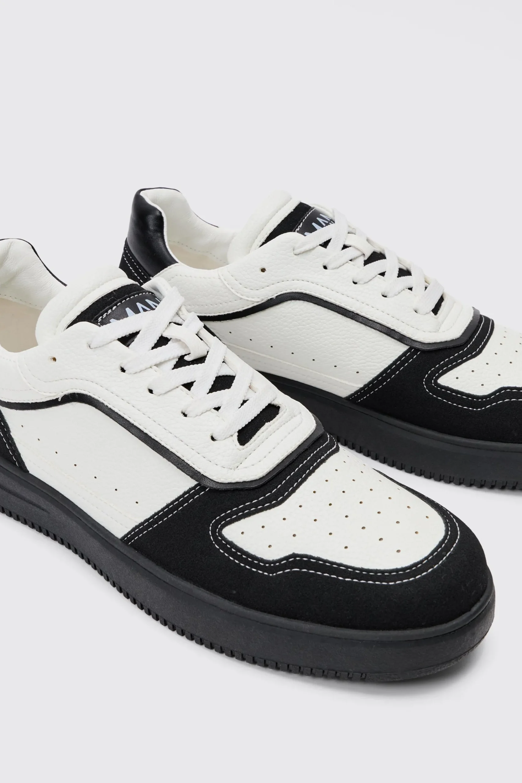 boohooMAN Suede Contrast Panel Trainer | UK| Trainers & Hi-Tops