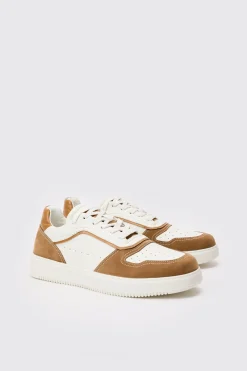 boohooMAN Suede Contrast Panel Trainer In | UK| Trainers & Hi-Tops