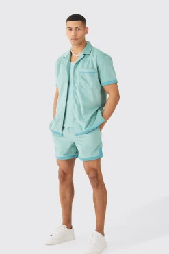 boohooMAN Suede Oversized Shirt And Short | UK| Sets & Co-Ords
