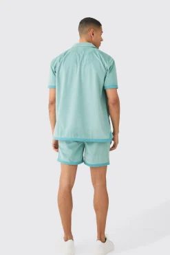 boohooMAN Suede Oversized Shirt And Short | UK| Sets & Co-Ords