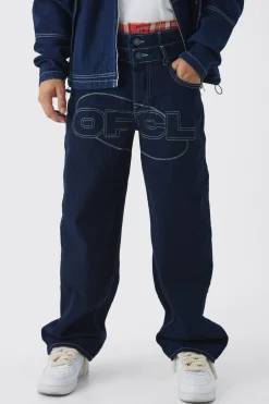 boohooMAN Super Baggy Rigid Boxer Double Waistband Jeans | UK| Trousers|Jeans