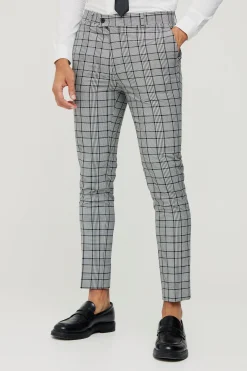 boohooMAN Super Skinny Check Crop Trouser | UK| Suits & Tailoring|Trousers