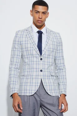 boohooMAN Super Skinny Check Single Breasted Suit | UK| Suits & Tailoring