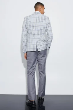 boohooMAN Super Skinny Check Single Breasted Suit | UK| Suits & Tailoring