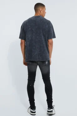 boohooMAN Super Skinny Distressed Paint Splat Jeans | UK| Trousers|Jeans