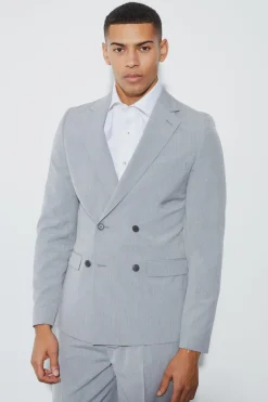 boohooMAN Super Skinny Double Breasted Suit Jacket | UK| Suits & Tailoring